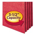 File Jackets & Sleeves | Smead 73231 3.5 in. Expansion Colored File Pockets - Letter Size, Red image number 2
