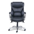 Office Chairs | SertaPedic 49416BLK 19.5 in. to 22.5 in. Seat Height Supports Up to 400 lbs. Emerson Big and Tall Task Chair - Black Seat/Back, Silver Base image number 1