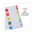 Back to School Sale | Universal UNV24800 11 in. x 8.5 in. 5-Tab Deluxe Table of Contents Dividers for Printers - White (6/Pack) image number 2