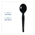 Cutlery | Boardwalk BWKSOUPHWPSBLA Heavyweight Polystyrene Soup Spoons - Black (1000/Carton) image number 3