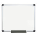 White Boards | MasterVision MA0307170 24 in. x 36 in. Value Lacquered Steel Magnetic Dry Erase Board - White Surface, Satin Aluminum Frame image number 0
