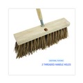Brooms | Boardwalk BWK71160 6.25 in. Palmyra Fiber Bristles 16 in. Brush Street Broom Head - Brown image number 4