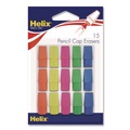 Erasers & Correction Supplies | Maped Helix 37158 Classic Pencil Cap Erasers For Pencil Marks - Assorted Colors (15/Pack) image number 0