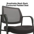 Office Chairs | Alera ALEWX43BME17 24.41 in. x 23.62 in. x 35.04 in. Wessex Mesh Fabric Guest Chair - Black image number 1