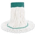  | Boardwalk BWK502WHCT Super Loop Wet Mop Head with Cotton/Synthetic Fiber and 5 in. Headband - Medium, White (12/Carton) image number 1