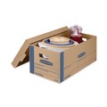 Boxes & Bins | Bankers Box 0065901 SmoothMove 12 in. x 24 in. x 10 in. Prime Moving/Storage Boxes - Small, Brown/Blue (8/Carton) image number 3
