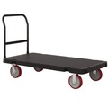 Cleaning Carts | Suncast Commercial PDPT3060 30.25 in. x 64.5 in. x 41 in. 1,600 lbs. Capacity Resin Platform Truck - Black image number 3