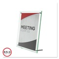 Mailroom Equipment | Deflecto 799693 Letter Insert Superior Image Beveled Edge Sign Holder - Clear/Green-Tinted Edges image number 7