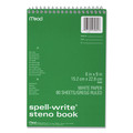 Notebooks & Pads | Mead 43082 Spell-Write 6 in. x 9 in. Sheets Gregg Rule Wirebound Steno Pad - Random Assorted Cover Color image number 2