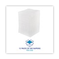 | Boardwalk BWK8310 12 in. x 12 in. 1-Ply 1/4-Fold Lunch Napkins - White (6000/Carton) image number 5