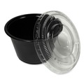 Food Trays, Containers, and Lids | Boardwalk BWKPRTN4BL 4 oz Plastic Souffle/Portion Cups - Black (2500/Carton) image number 3