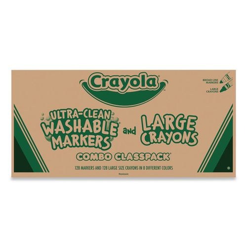 Arts & Crafts Supplies | Crayola 523348 8-Color Crayon and Ultra-Clean Washable Marker Classpack (1-Box) image number 0