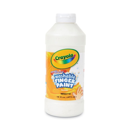 Acrylic & Tempera Paint | Crayola 551316053 16 oz Washable Fingerpaint - White image number 0