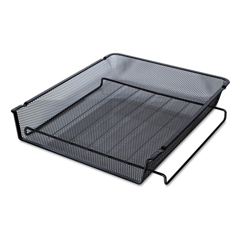Back to School Sale | Universal UNV20004 Deluxe Mesh Stackable Front Load Tray - Letter Size Files, Black image number 0