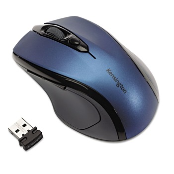  | Kensington K72421AMA Pro Fit Mid-Size 2.4 Ghz Frequency/30 ft. Wireless Range Right Hand Use Wireless Mouse - Sapphire Blue