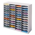 Back to School Sale | Fellowes Mfg Co. 25081 48 Sections 38-1/4 in. x 11-7/8 in. x 34-11/16 in. Literature Organizer- Letter, Dove Gray image number 1
