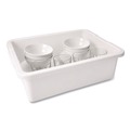 Cleaning Carts | Rubbermaid Commercial FG334992WHT 15 in. x 20 in. x 5 in. Bus/Utility Box - White image number 2