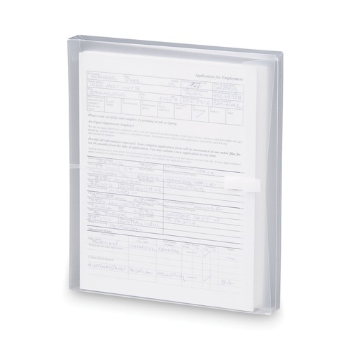 Just Launched | Smead 89661 1-1/4 in. Expansion Jacket Poly Side-Load Envelopes - Letter, Clear (5/Pack) image number 0