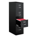 Office Filing Cabinets & Shelves | Alera 25473 15 in. x 25 in. x 52 in. 4-Drawer Economy Vertical Letter File Cabinet - Black image number 1