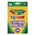 Pencils | Crayola 684036 3.3 mm 2B Short-Length Colored Pencil Set - Assorted Lead and Barrel Colors (36/Set) image number 1