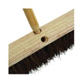 Brooms | Boardwalk BWK137 Heavy-Duty Threaded End Lacquered Hardwood 1.13 in. Diameter x 60 in. Broom Handle - Natural image number 2