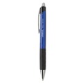 Back to School Sale | Universal UNV15541 1 mm Retractable Blue Barrel Comfort Grip Ballpoint Pen - Medium, Blue Ink (1 Dozen) image number 3