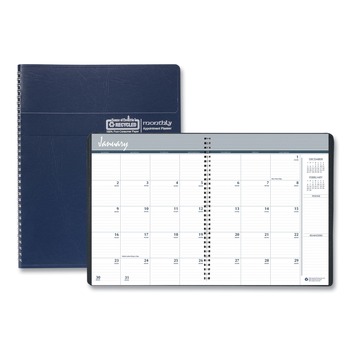PAPER AND PRINTABLES | House of Doolittle 262-07 11 in. x 8.5 in. 14-Month (Dec 2025-Jan 2027) Recycled Ruled Monthly Planner - Blue Cover