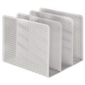 Desk Accessories & Office Organizers | Artistic ART20009WH Urban Collection 8 in. x 8 in. x 7.25 in. 3 Sections Letter Size Files Punched Metal File Sorter - White image number 0