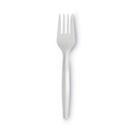  | Dixie PFM21 Mediumweight Plastic Cutlery Forks - White (1000/Carton) image number 2