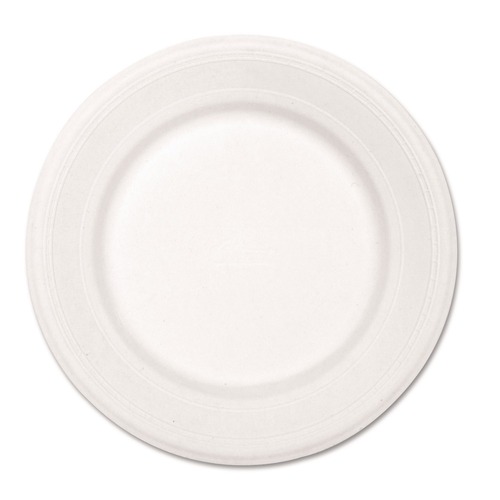  | Chinet 21217 10-1/2 in. Diameter Plate Paper Dinnerware - White (500/Carton) image number 0