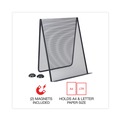 Back to School Sale | Universal UNV20027 9 in. x 8 in. x 11.63 in. Metal Mesh 35 Sheet Capacity Free Standing Document Holder - Black image number 4