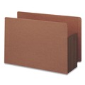 Back to School Sale | Smead 74691 Fully Lined 6.5 in. High Gussets 5.25 in. Expansion Redrope Drop-Front End Tab File Pockets - Legal Size, Redrope/Brown (10/Box) image number 0