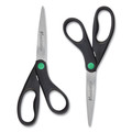 Arts & Crafts Supplies | Westcott 15179 8 in. Long x 3.25 in. Cut Length KleenEarth Scissors - Straight Black Handle (2/Pack) image number 0