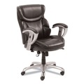 Office Chairs | SertaPedic 49711BRW 18.75 in. to 21.75 in. Seat Height Supports Up to 300 lbs. Emerson Task Chair - Brown Seat/Back, Silver Base image number 0