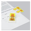 Page Flags | Universal UNV99005 "Sign Here" Arrow Page Flags - Yellow/Red (50 Flags/Dispenser, 2 Dispensers/Pack) image number 3