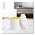 Food Trays, Containers, and Lids | SOLO KHSB12A-2050 12.1 oz 3.6 in. Diameter Flexstyle Plastic Food Lid Container - White (250/Carton) image number 4