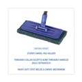 Mops | Boardwalk 528170 4 in. x 9 in. Plastic Swivel Pad Holder - Blue (12/Carton) image number 4