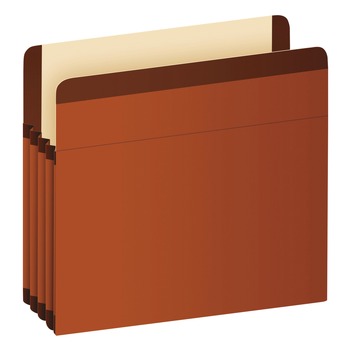  | Pendaflex 085343 3.5 in. Expansion Letter Size Premium Reinforced Expanding File Pockets - Red Fiber (10/Box)