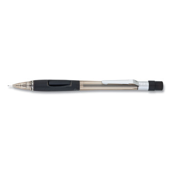 Pentel PD345TA 0.5 mm HB (#2) Quicker Clicker Mechanical Pencil - Black Lead, Smoke/Black Barrel