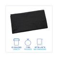 Trash & Waste Bins | Boardwalk H8046HBK 40 in. x 46 in. 45 gal. 0.7 mil Linear Low Density Industrial Flat Pack Can Liners - Black (100/Carton) image number 1