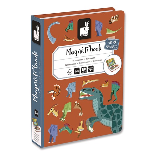 Office & Office Supplies | Janod J02590 Ages 3 to 8 Dinosaurs Magneti'books image number 0