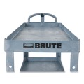Cleaning Carts | Rubbermaid Commercial 2192464 BRUTE Heavy-Duty Ergo Handle Utility Cart Plastic Two Shelves 500 lb Capacity 25.5-in x 44-in x 39-in Gray image number 6