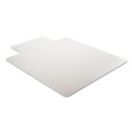 Office Chair Mats | Deflecto CM13233 45 x 53 DuraMat Moderate Use Wide Lipped Chair Mat for Low Pile Carpet - Clear image number 4