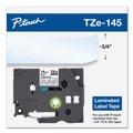 Labels | Brother P-Touch TZE145 TZe 0.7 in. x 26.2 ft. Standard Adhesive Laminated Labeling Tape - White on Clear image number 3