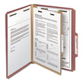 File Folders | Smead 13724 2 in. Expansion Recycled Pressboard 4-Fastener Classification Folders - Letter Size/Red Exterior (10/Box) image number 3