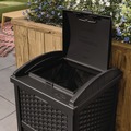 Trash & Waste Bins | Suncast GHW1732BK Trash Hideaway 30-Gallon Plastic Waste Bin - Black image number 2