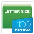 File Folders | Pendaflex 152 BGR Straight Tabs Letter Size Colored File Folders - Green/Light Green (100/Box) image number 3
