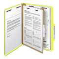 Just Launched | Smead 13734 Pressboard Four-Section Top Tab Classification Folders - Letter, Yellow (10/Box) image number 1