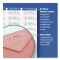 Labels | Avery 05662 Easy Peel 1.33 in. x 4 in. Mailing Labels with Sure Feed - Matte Clear (14-Piece/Sheet, 50 Sheets/Box) image number 5