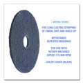 Cleaning & Janitorial Accessories | Boardwalk BWK4019HIP 19 in. Diameter High Performance Stripping Floor Pads - Black (5/Carton) image number 7